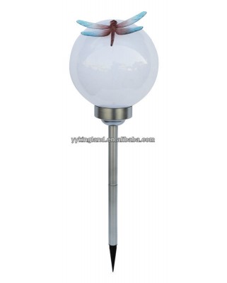 Solar globe Light,solar outdoor ball light with butterfly and dragonfly