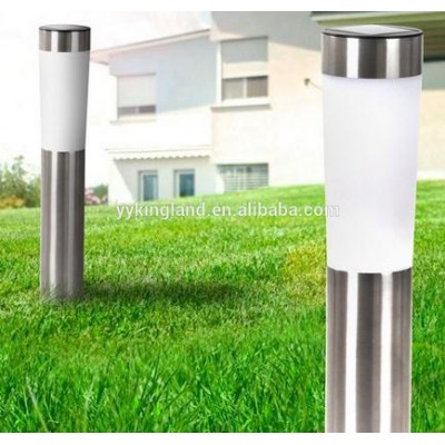 KINGLAND Solar Lights Outdoor Solar Bollard Lights, Outdoor Pathway Lights Stainless Steel Waterproof Landscape Lighting for Gar